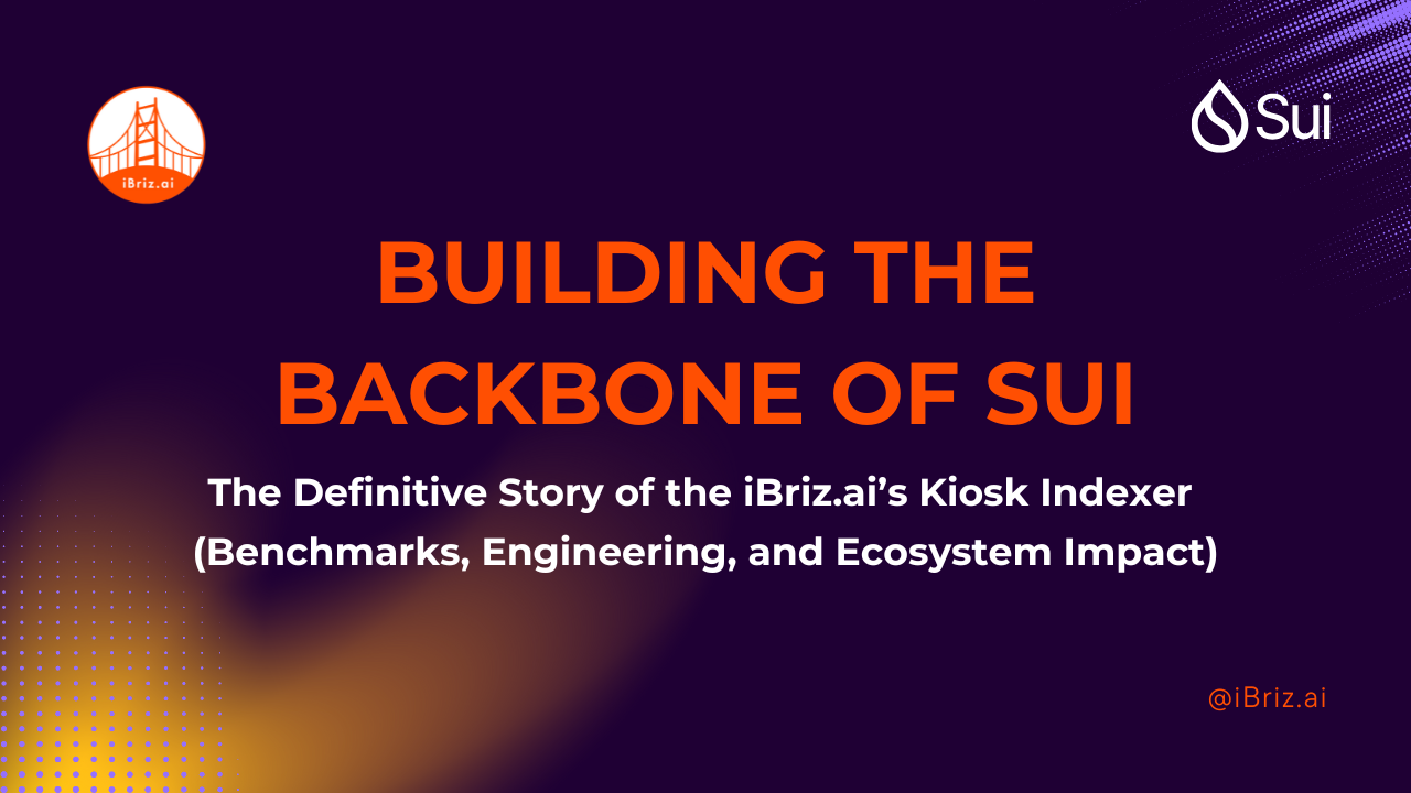 Building the Backbone of Sui: The Definitive Story of the iBriz.ai Kiosk Indexer (Benchmarks, Engineering, and Ecosystem Impact)